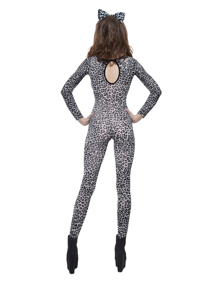 Leopard Print Bodysuit, Black & White Alternative View 1.jpg