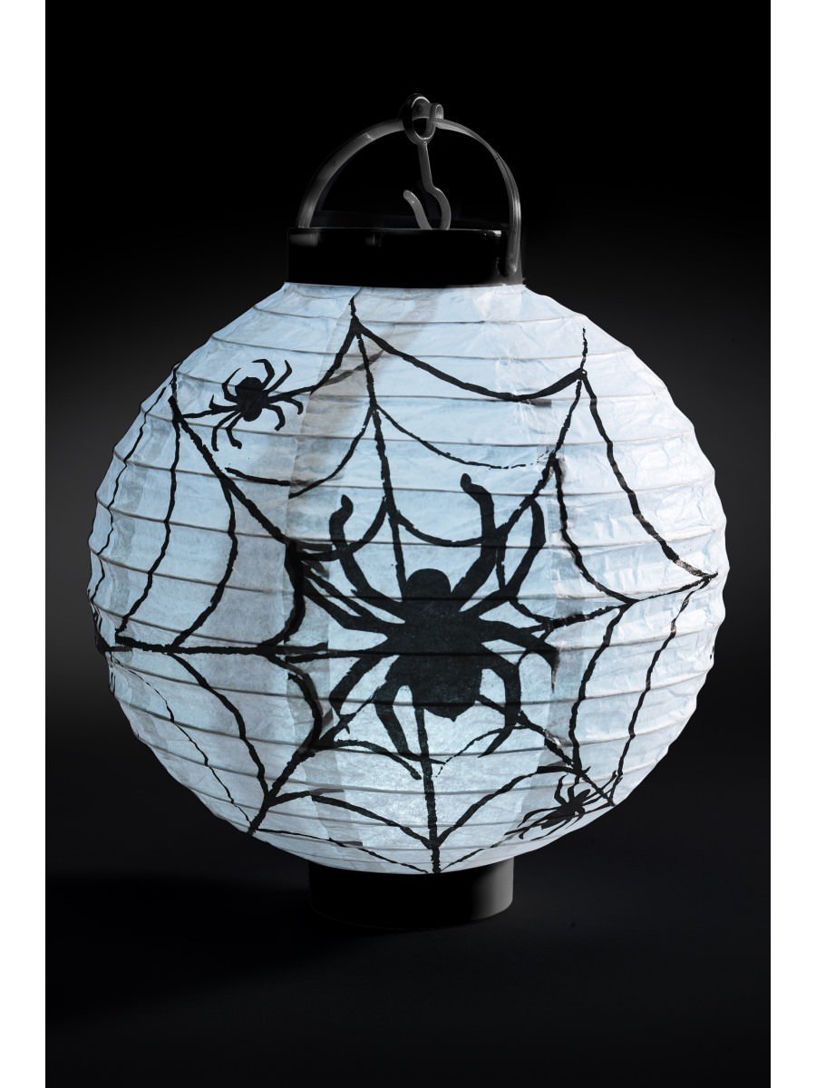 Light Up LED Paper Spider Web Lantern