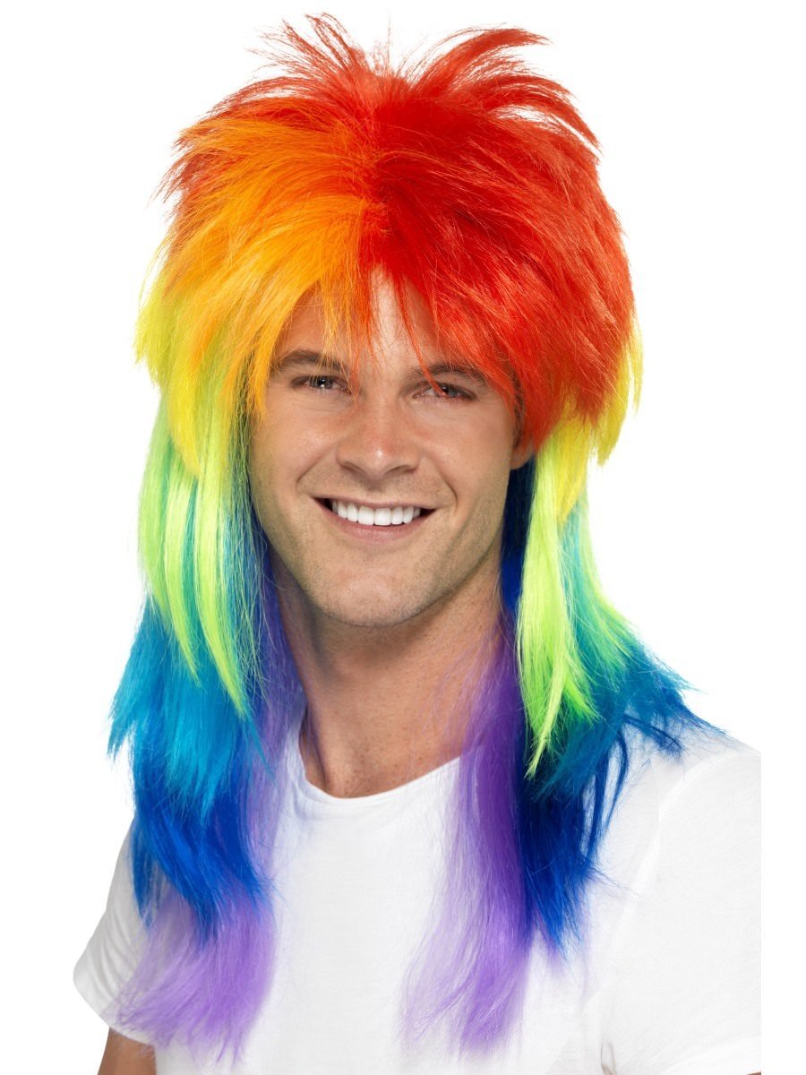 Mullet Wig, Rainbow