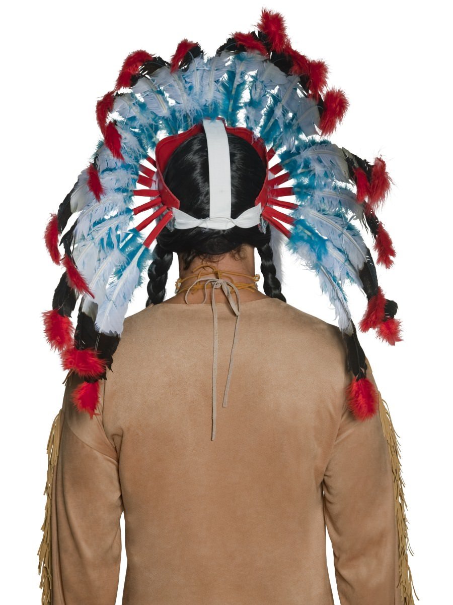 Native American Inspired Headdress, Blue Alternative View 2.jpg