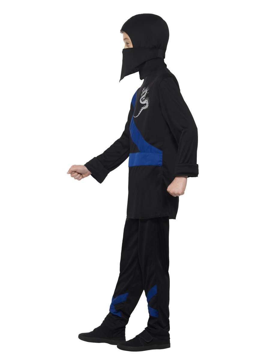 Ninja Assassin Costume, Black & Blue Alternative View 1.jpg