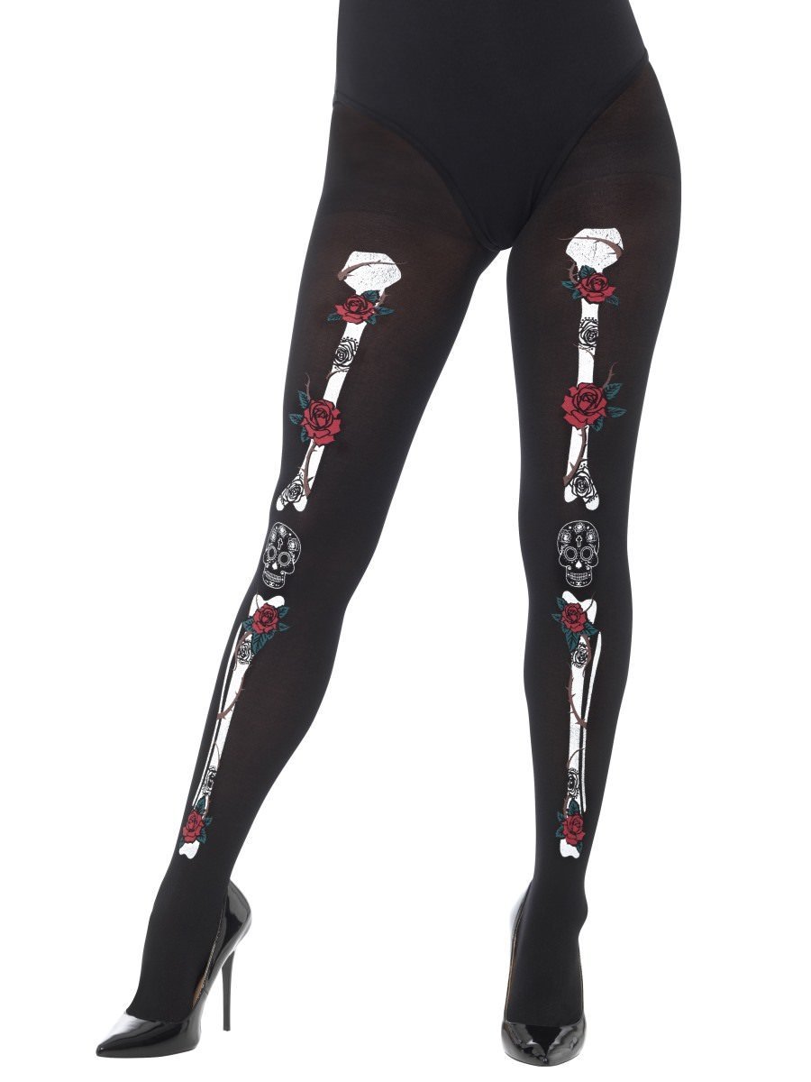Opaque Day of the Dead Tights Alternative View 1.jpg
