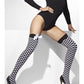 Opaque Hold-Ups, Black & White, Check Print with Bows Alternative View 1.jpg