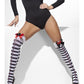 Opaque Hold-Ups, Black & White, Striped with Red Bows Alternative View 1.jpg