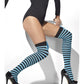 Opaque Hold-Ups, Blue & Black, Striped with Bows Alternative View 1.jpg