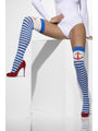 Opaque Hold-Ups, Blue & White, Striped with Anchor