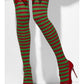 Opaque Hold-Ups, Red & Green, Striped with Bows Alternative View 1.jpg