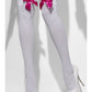 Opaque Hold-Ups, White, with Fuchsia Bows Alternative View 2.jpg