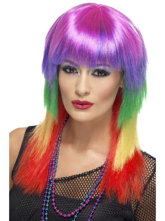 Rainbow Rocker Wig