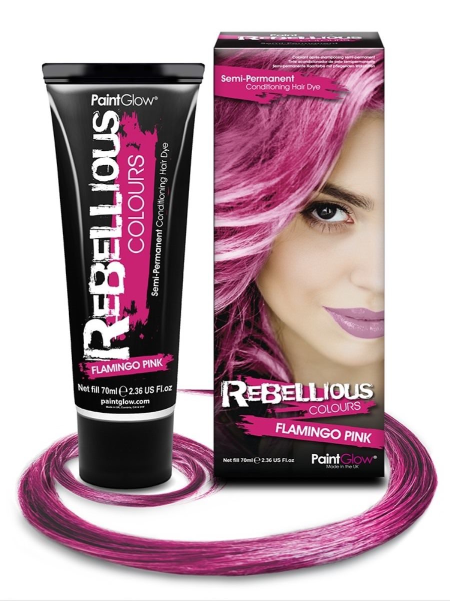 Semi-Permanent Hair Dye, Flamingo Pink 