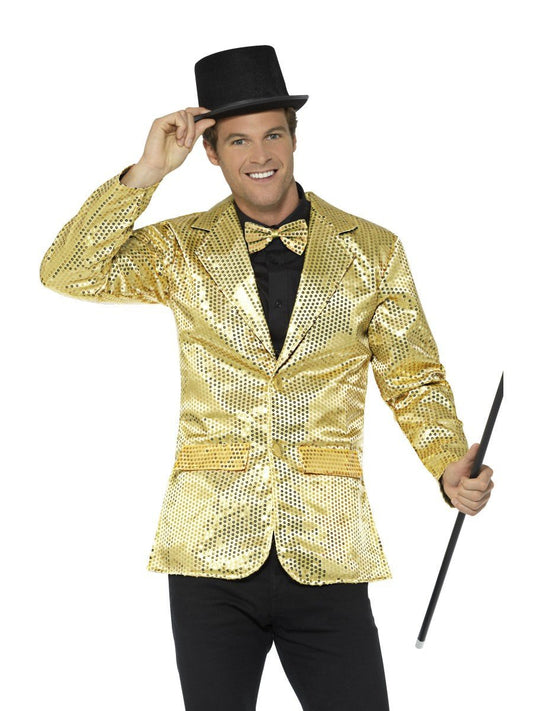 Sequin Jacket, Mens, Gold