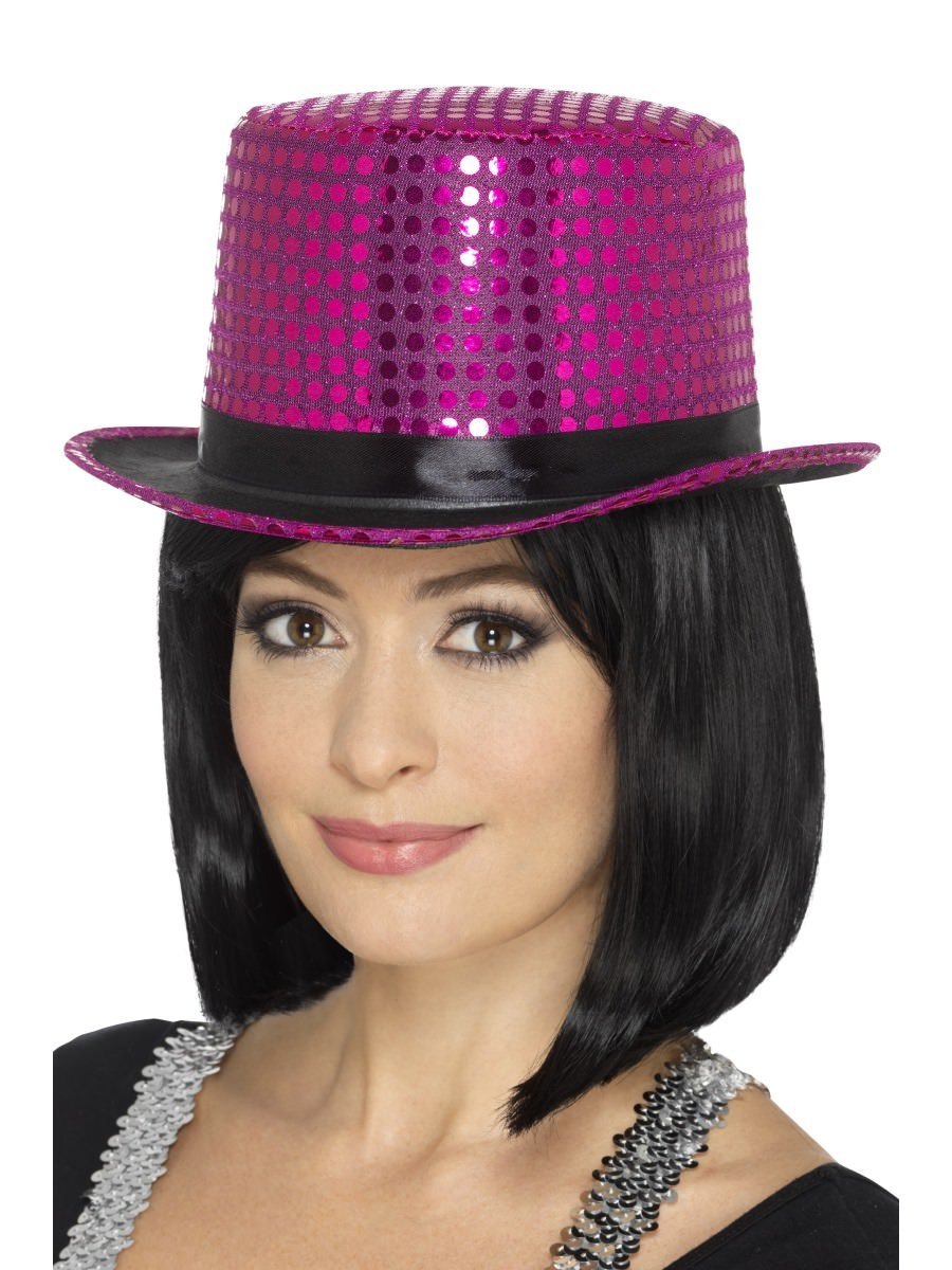 Sequin Top Hat, Pink Alternative View 1.jpg