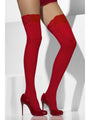 Sheer Hold-Ups, Red, Lace Tops