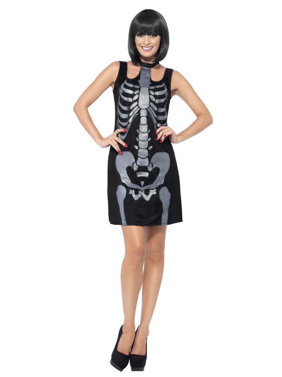 Skeleton Costume, with Shift Dress