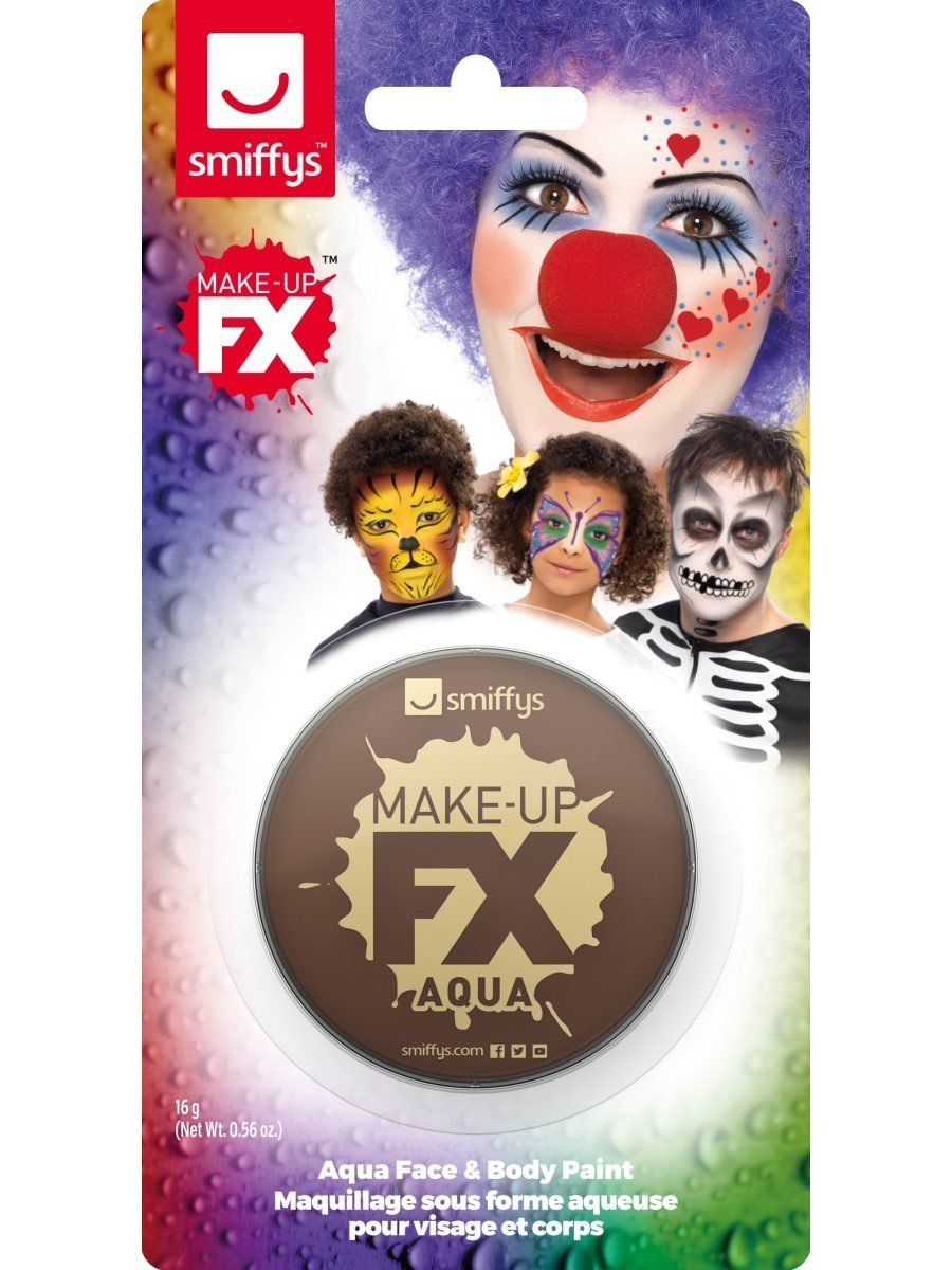 Smiffys Make-Up FX, on Display Card, Dark Brown