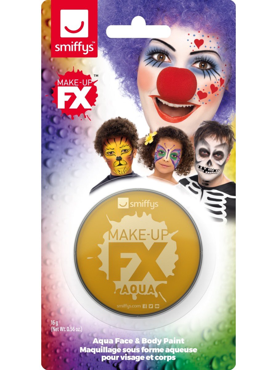 Smiffys Make-Up FX, on Display Card, Metallic Gold