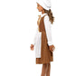 Tudor Girl Costume Brown Side Image