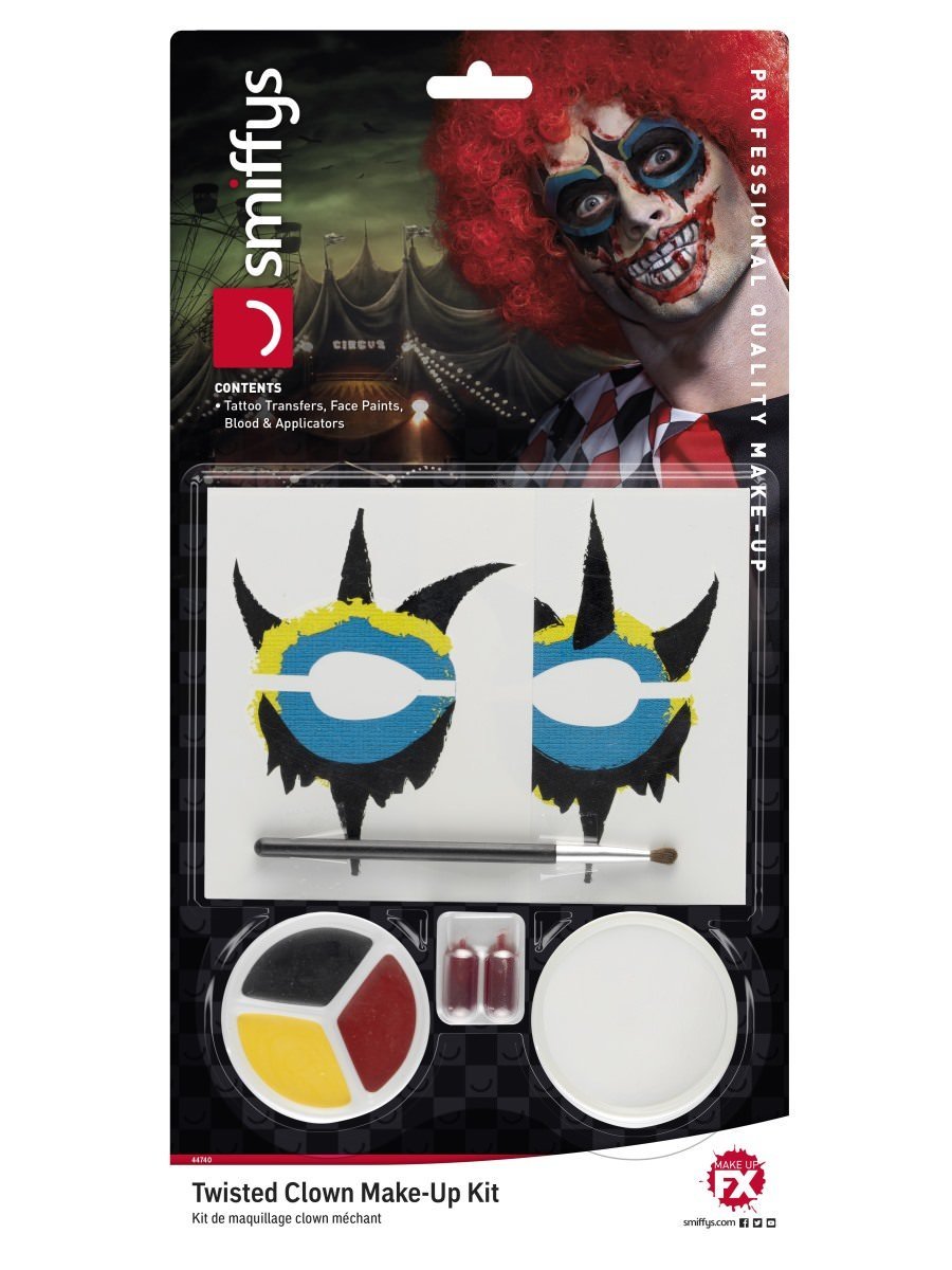 Twisted Clown Make-Up Kit, with Tattoo Transfers Alternative View 6.jpg