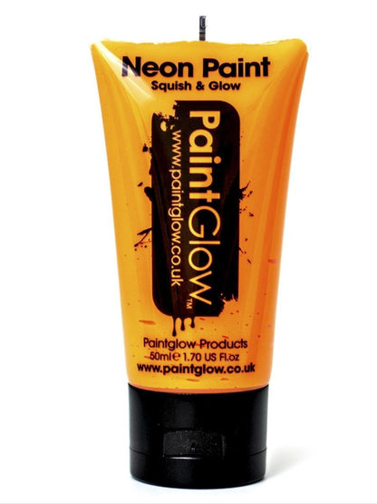 UV Face & Body Paint, Orange, 50ml