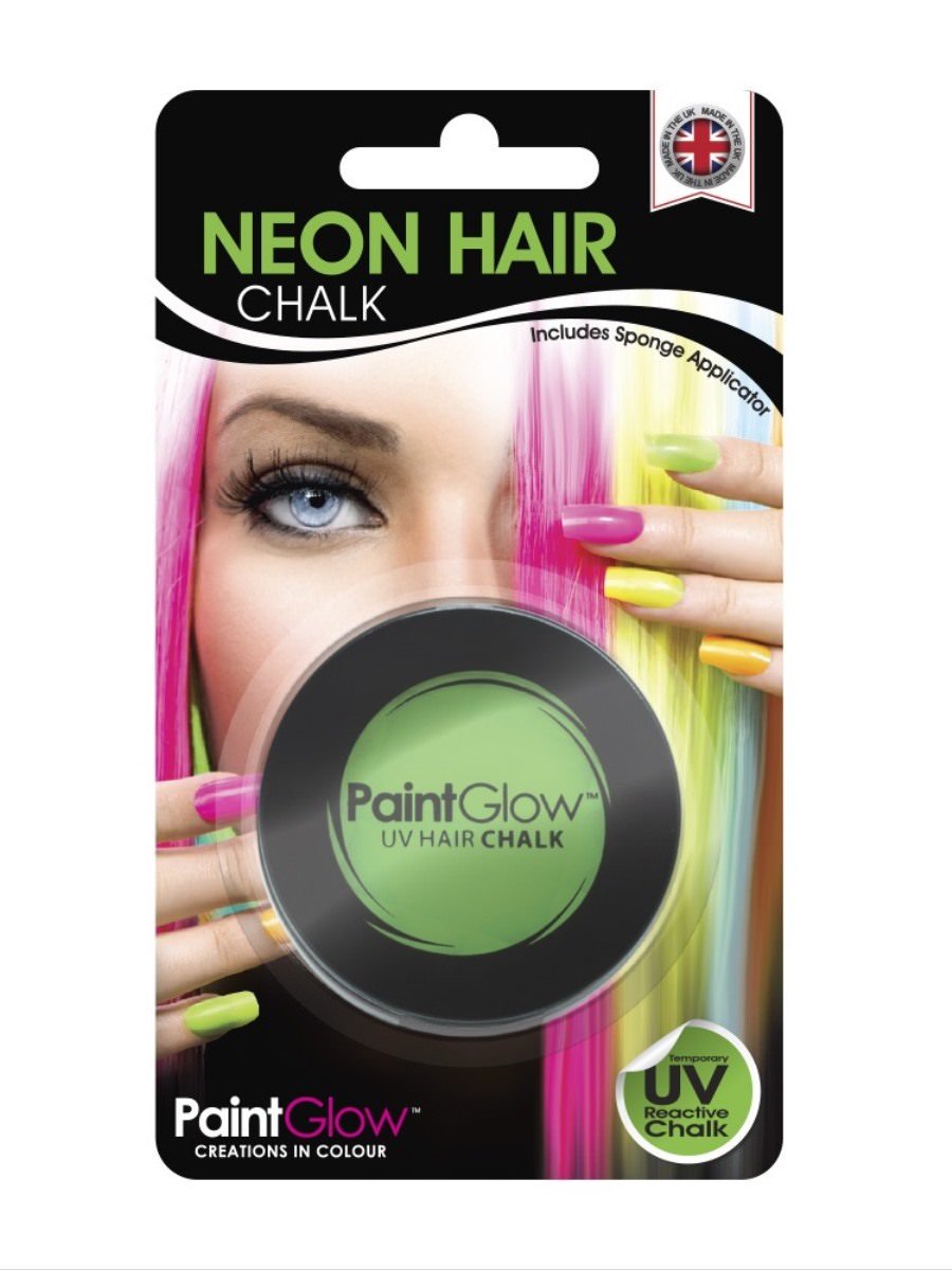 UV Hair Chalk, Green, Blister Pack