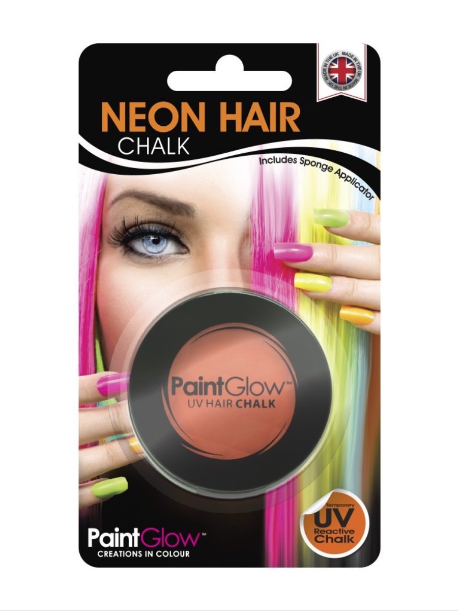 UV Hair Chalk, Orange, Blister Pack