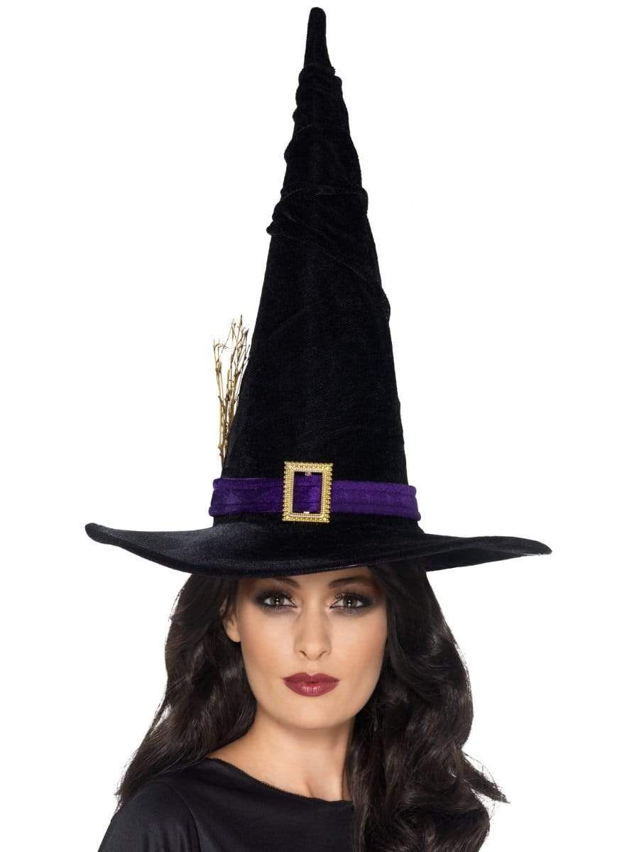 Witch Hat Black with Purple Belt