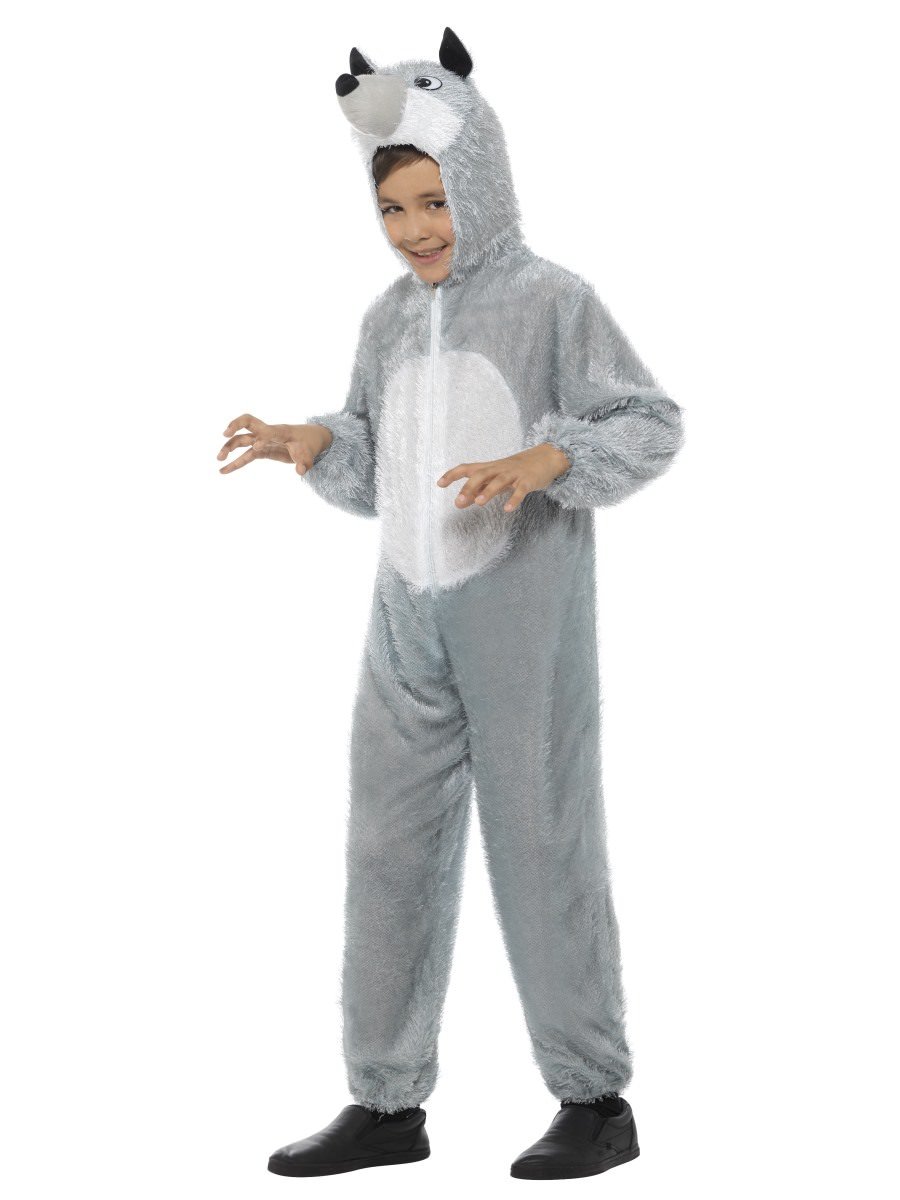 Wolf Costume, Child, with Hooded Jumpsuit Alternative View 2.jpg