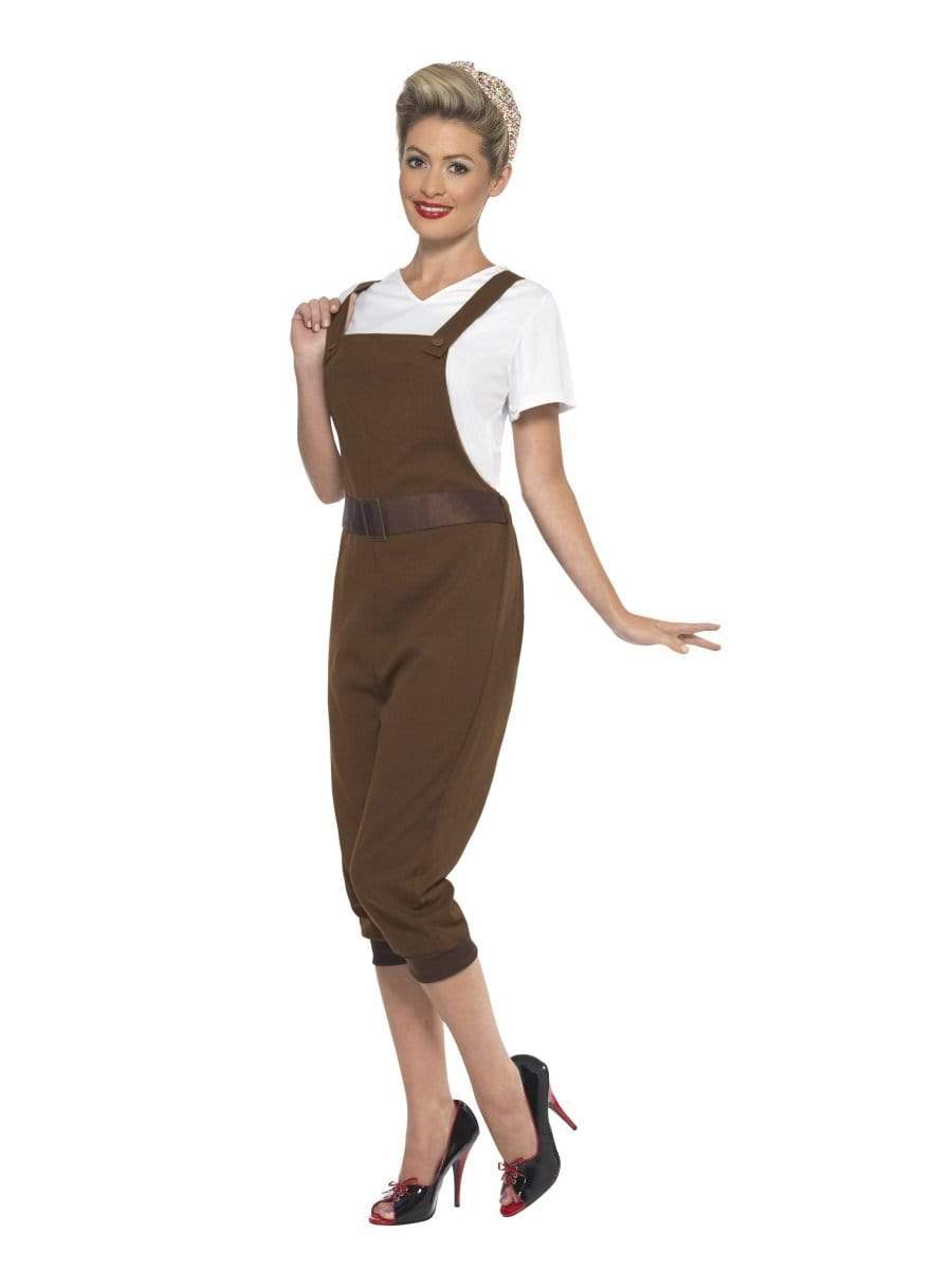 WW2 Land Girl Costume, Brown Alternative View 1.jpg