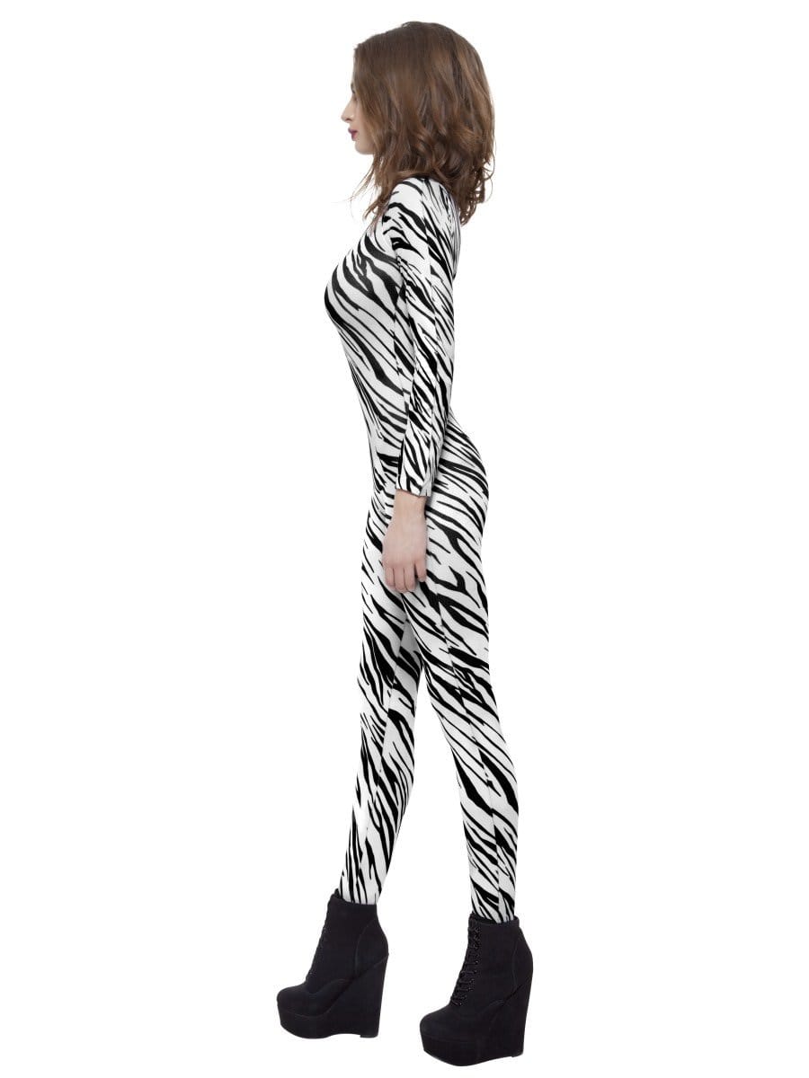 Zebra Print Bodysuit, Black & White Alternative View 1.jpg