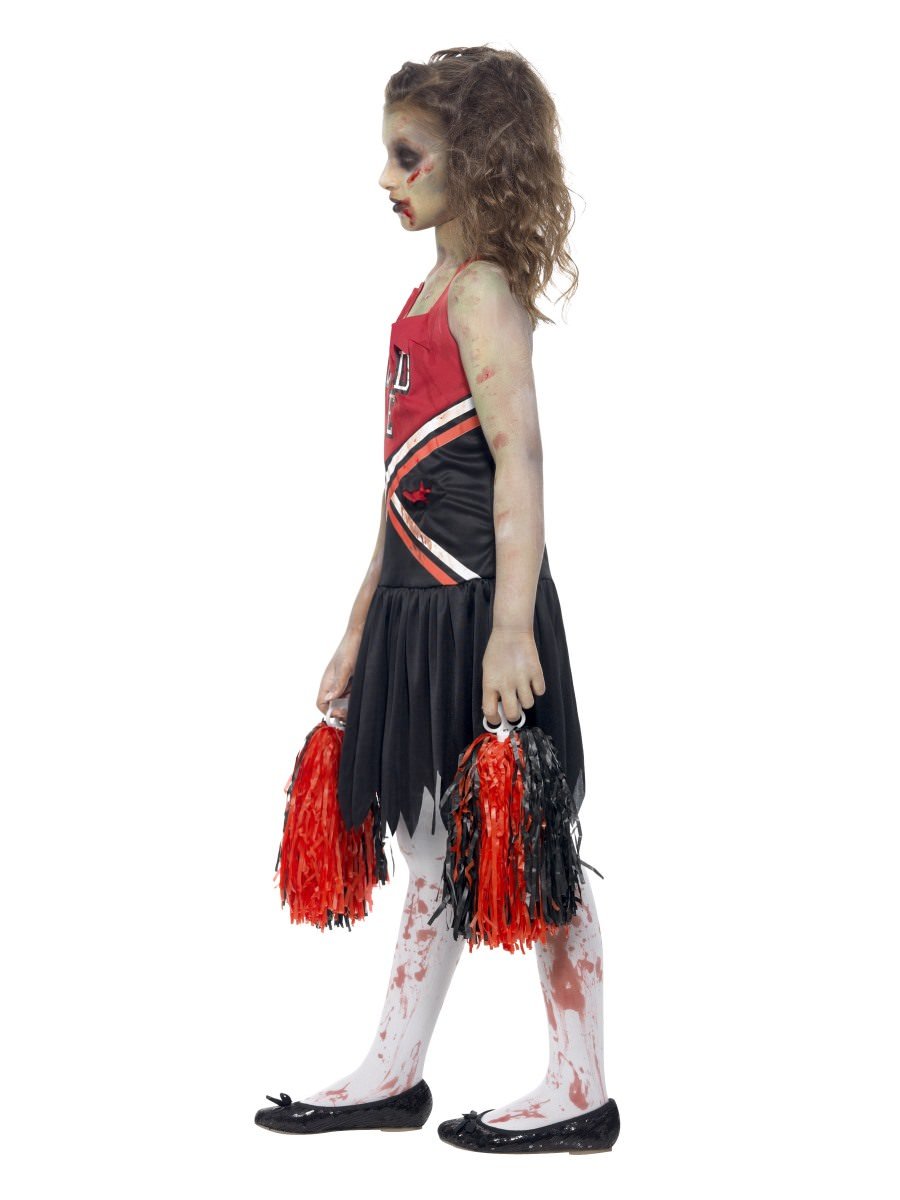 Zombie Cheerleader Costume, Red & Black Alternative View 1.jpg